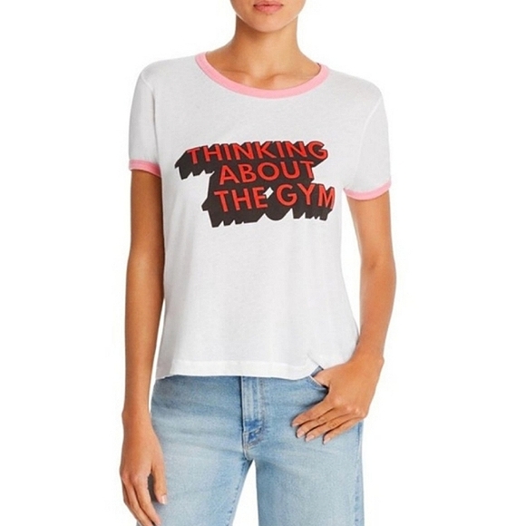 NWT! Wildfox "Thinking About the Gym" T-shirt, Small - Picture 2 of 3